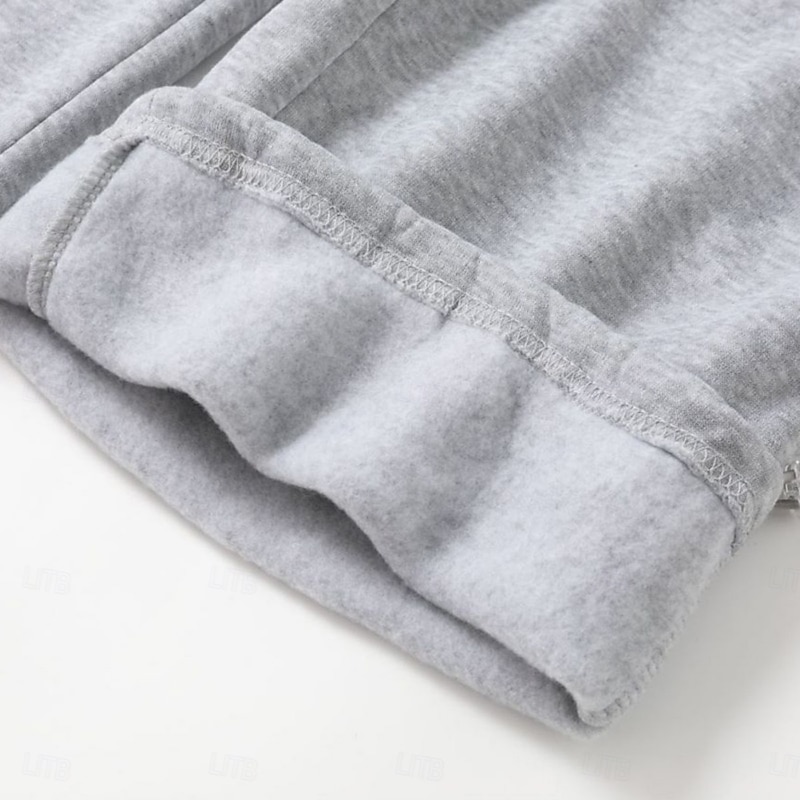 Men's Cargo Sweatpants Sweatpants Fleece Pants Joggers Trousers Drawstring Elastic Waist Multi Pocket Solid Color Windproof Outdoor Full Length Casual Daily Vacation Fashion Loose Fit Black White3