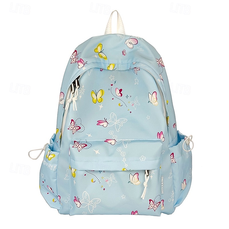 Girls Butterfly Print School Backpack – Waterproof Lightweight Bookbag for Kids Back to School and Daily Use3