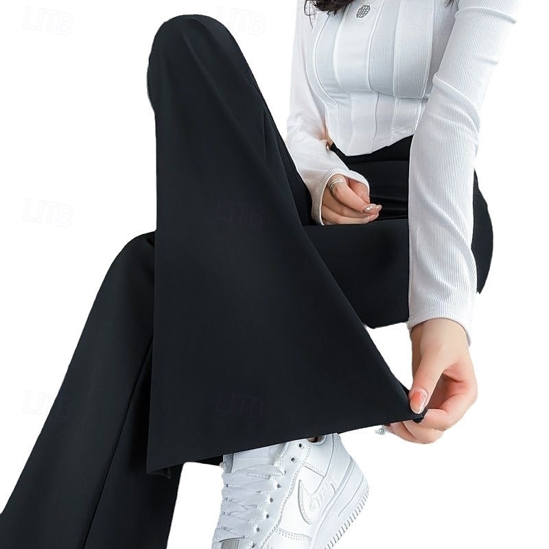 New Korean-style Flared Pants - High-waisted High-elasticity Outdoor Casual Trousers with Dropped Drape for Women - Autumn/Winter Collection2