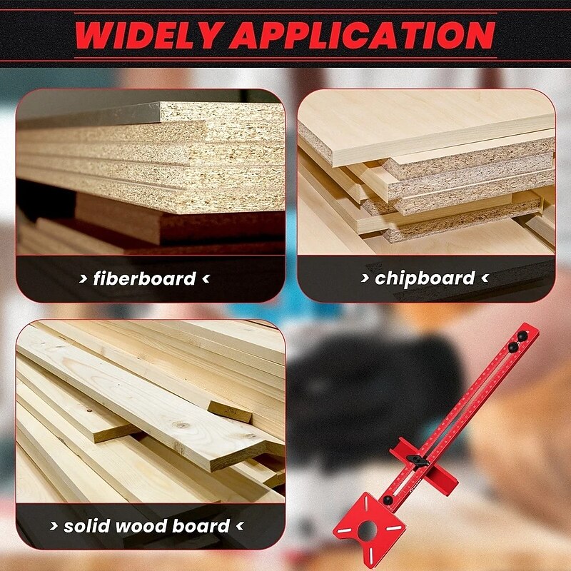 4 in 1 Router Milling Groove Bracket Aluminum Woodworking Edge Trimming Round Hole Locator with Support Fence Precision Positioning Tool for Carpentry and DIY Projects4