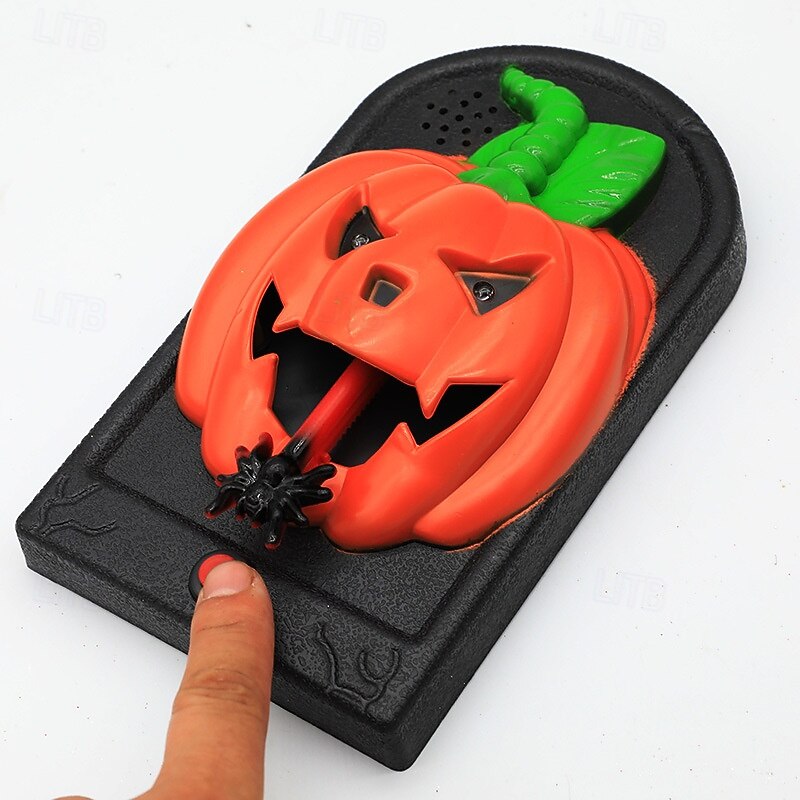 Party Door Bell Superhero Birthday Party Halloween Doorbell Decoration Halloween Decoration Halloween Party Doorbells Halloween Pumpkin Doorbell Plastic White Creepy Front Door4