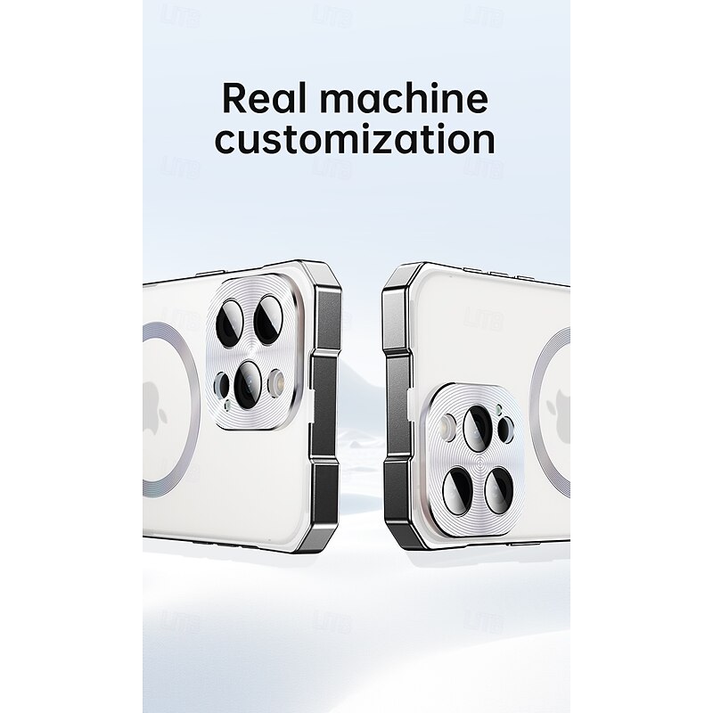 Phone Case For iPhone 16 Pro Max 15 Pro Max Back Cover Magnetic Shockproof Retro PC2