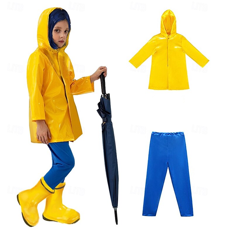 Coraline Coraline Jones Cosplay Costume Outfits Adventure Movie Horror Casual Movie Cosplay for Girls' Kid's Halloween Performance Party School Event Dress Up2