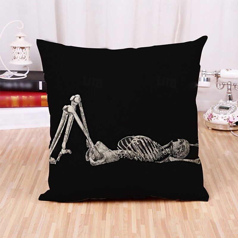 1 pcs Polyester Pillow Cover, Print Simple Casual Square Traditional Classic