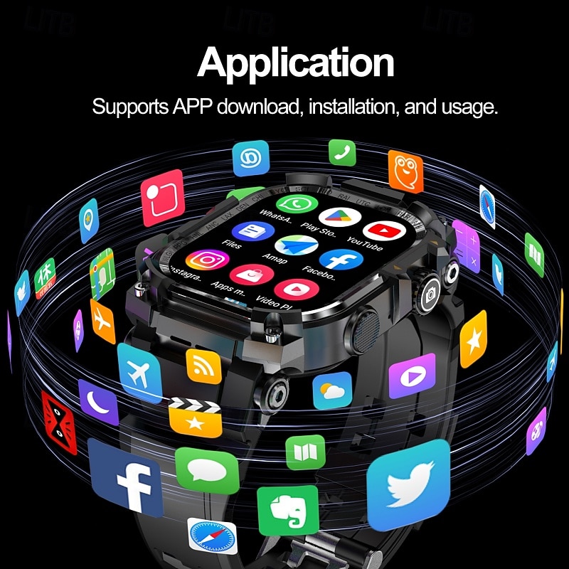 New Android Smart Watch Men GPS 3G RAM/32G ROM Storage HD Dual Camera 2G 4G SIM Card WIFI Wireless Fast Internet Access4