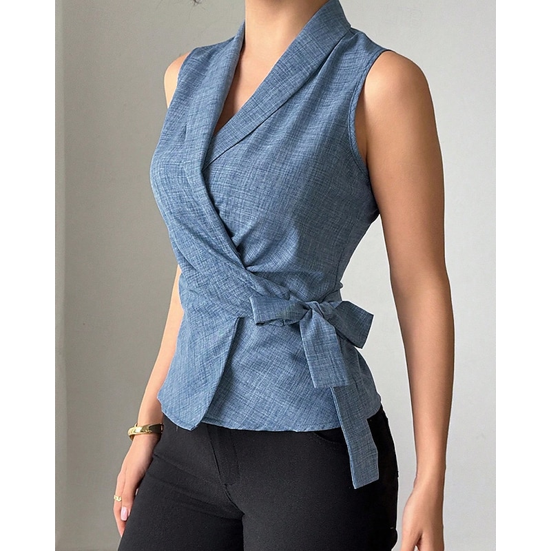 Women's Shirt Texture Blouse Summer Tops Plain Daily Stylish Basic Short Sleeve V Neck Regular Tops Work Daily Holiday Tunic Blue Spring Fall3