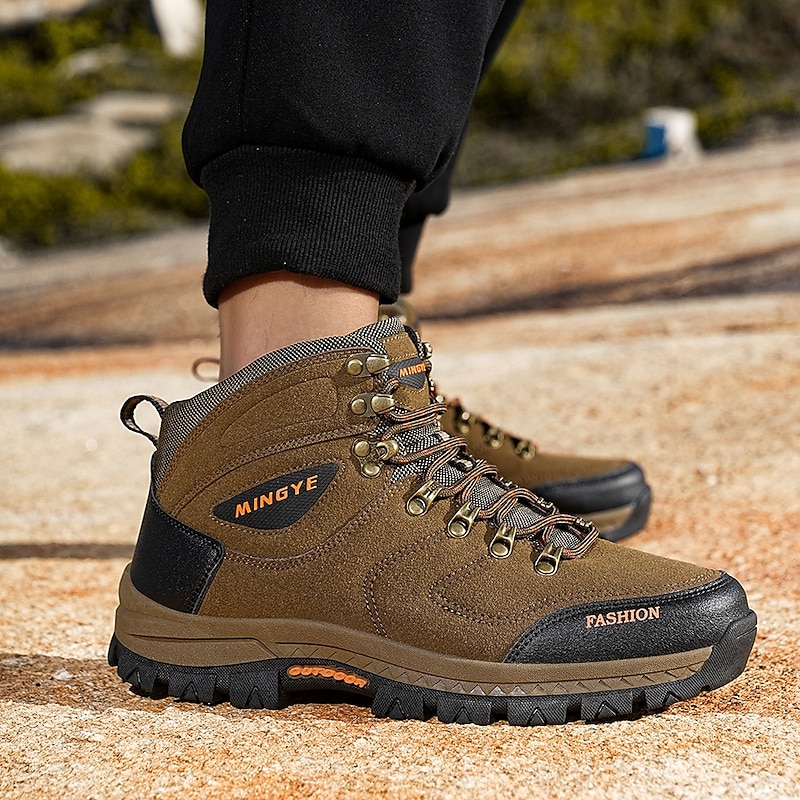 Men's Waterproof Hiking Boots with Durable Outsole, Anti-Slip High Ankle Shoes for Backpacking, Hunting & Winter Trails4