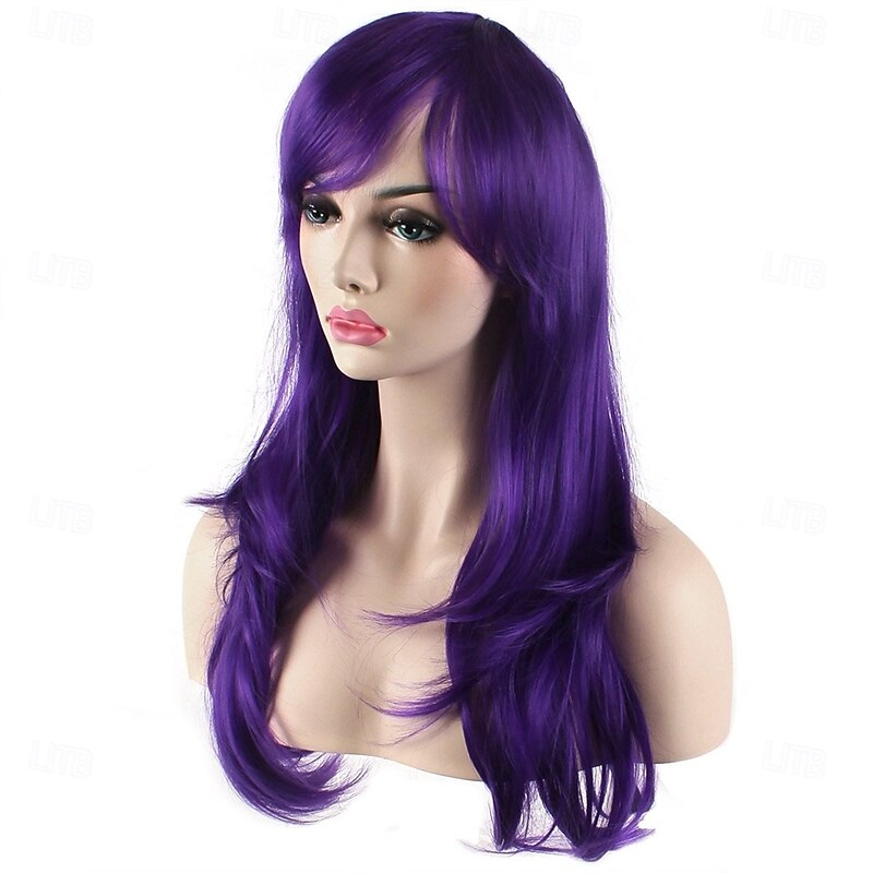 28 inch Fashion Wigs Long Wavy Curly Hair Cosplay Wig  Halloween Cosplay Party Wigs3