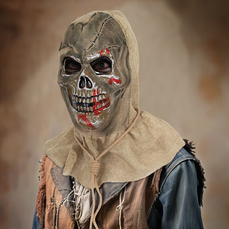 Scarecrow Halloween Mask Horror Scary Full Head Adults' Men's Women's Unisex Halloween Carnival Performance Party Easy Halloween Costumes Dress Up2