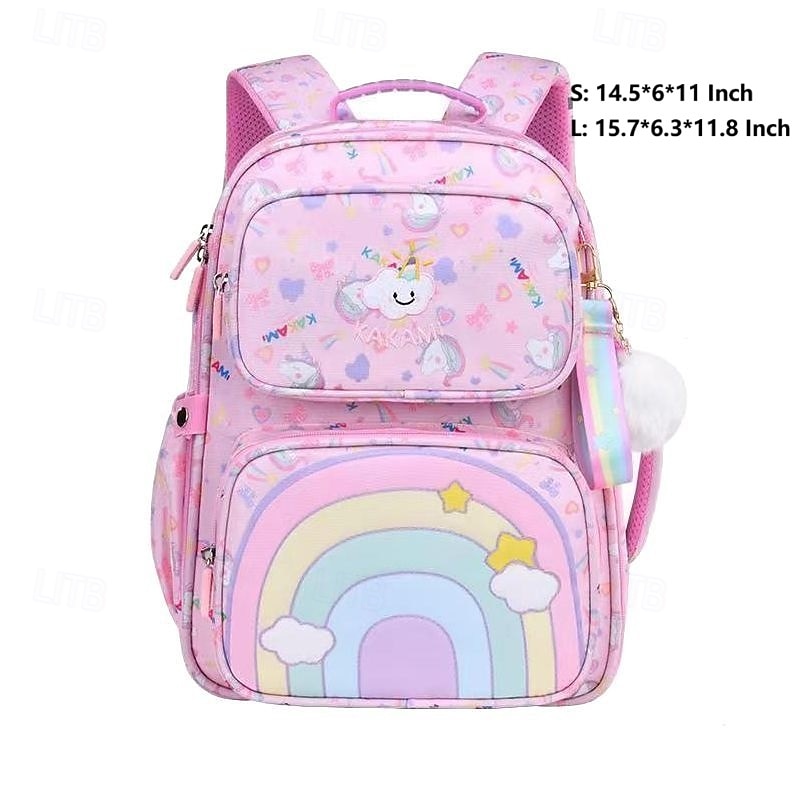 Girls Rainbow Unicorn Backpack with Large Capacity – Lightweight Waterproof School Bag for Elementary Students, Ideal for Daily Use and Travel4