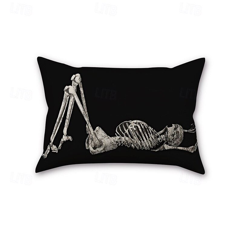 Halloween Decorative Lumbar  Pillows Cover 1PC Soft Square Cushion Case Pillowcase for Bedroom Livingroom Sofa Couch Chair4