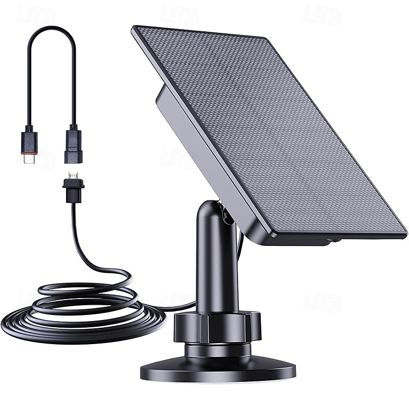 2W Solar for Security Camera, Solar Panel Charger Compatible with Blink Outdoor (3rd Gen) Camera & Blink Outdoor 4 (4th Gen) Cameras, USB Solar Panel for Wyze Camera Outdoor