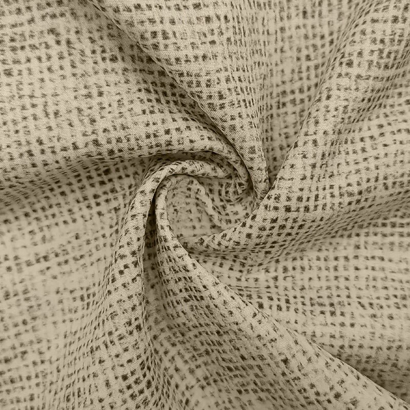 Men's Geometric Coconut Tree Grid / Plaid Shirt Stand Collar Shirt Long Sleeve Fashion Casual Vacation Daily Wear Going out Spring Fall Mandarin Collar Band Collar Button-Down Linen Like Shirt Khaki2