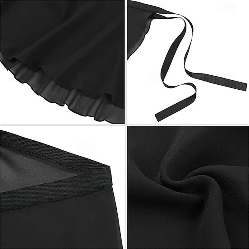 Girls' Summer Ballet Dance Skirt, Elastic Waist Tulle Tutu with Ribbon Tie, Perfect for Practice & Performance4