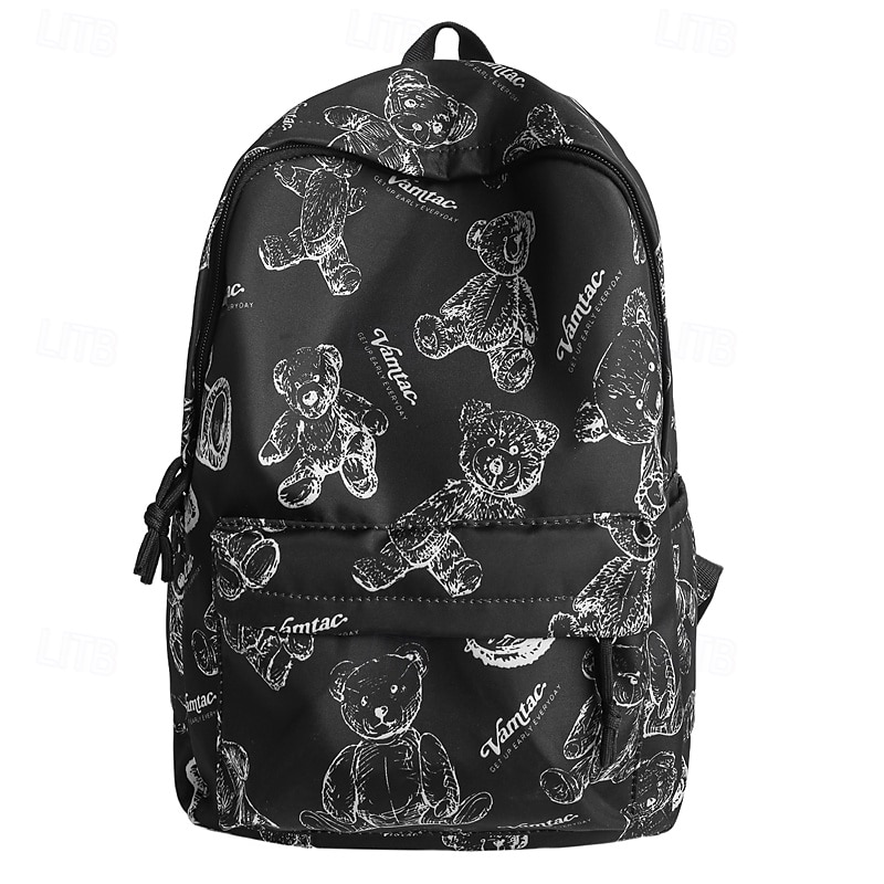 Girls' Red Teddy Bear Print Backpack – Cute School Bookbag for Teen Students & Back to School Season4
