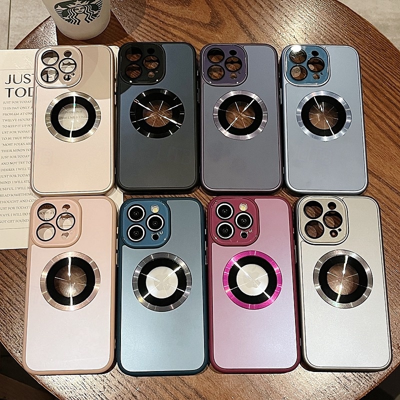 Phone Case For iPhone 16 15 14 Pro Max Plus 13 Pro Max Back Cover Magnetic Support Wireless Charging Shockproof Retro