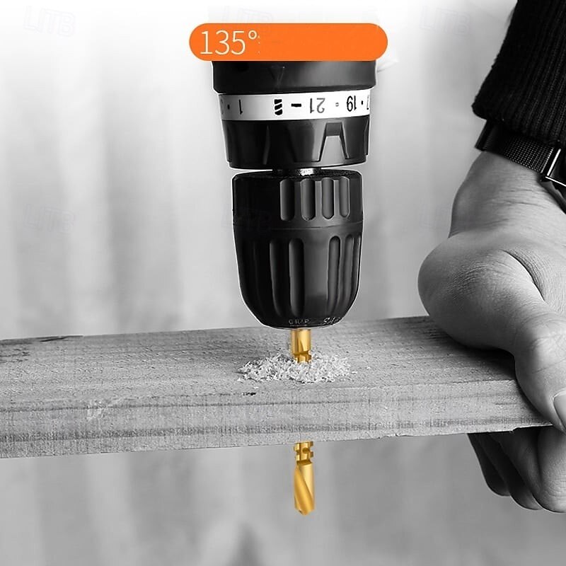 6pcs Twist Drill Bit Set Power Tool Accessories, HSS Round Shank Sawtooth Drill Bits for Metal, Stainless Steel, Wood, Straight Shank Multipurpose Drilling Kit4