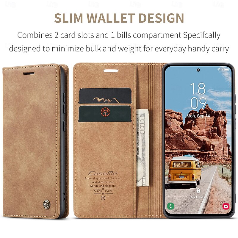 Phone Case For Samsung Galaxy S25 S25 Edge S24 Ultra Plus S24 FE S20 Flip Cover Kickstand Shockproof TPU PU Leather2