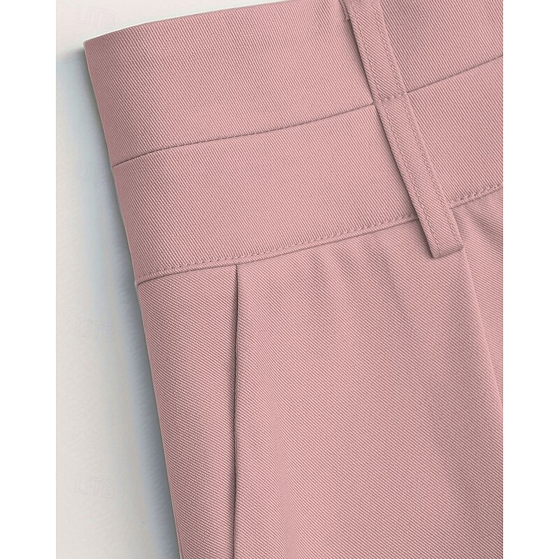 Women's Wide Leg Pants Trousers Palazzo Pants Fashion Streetwear Full Length High Waist Plain Breathability Comfortable Street Daily Wear Going out Black Pink Apricot Gray Summer Spring Regular Fit2