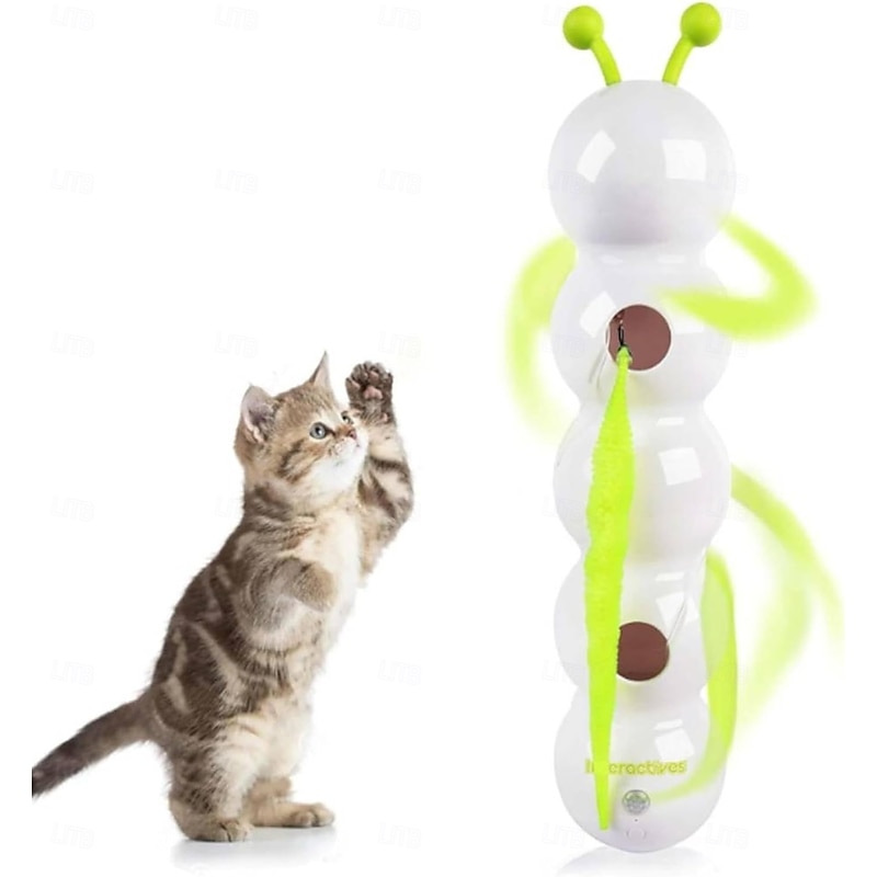 Caterpillar Smart Cat Toy, Interactive Caterpillar Cat Toy, Realistic Wiggle Motion, 600 mAh Battery, Fun & Engaging Cat Toys for Play and Exercise