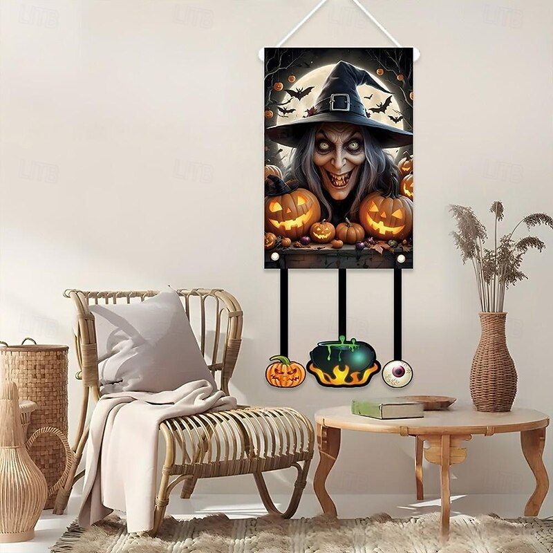 Halloween Flag Ghost Pattern Flag - Creative Holiday Garden Flags for Outside, Small Garden Flags for Halloween4