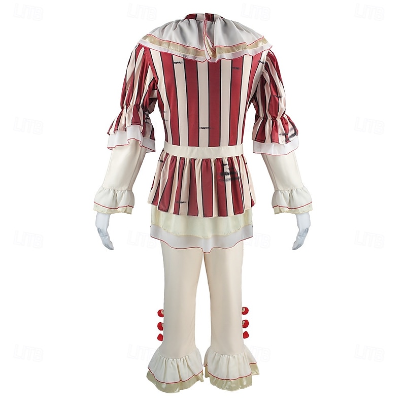 Clown Pennywise Halloween Costume It Horror Scary Costume Adults' Men's Women's Halloween Carnival Performance Party Easy Halloween Costumes Dress Up3