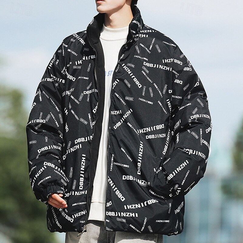 Men's Hiking Jacket Puffer Jacket Winter Jacket Outdoor Thermal Warm Hiking Outfits Hiking Clothes Winter Top Camping / Hiking / Caving Traveling Dark Grey Black Coffee