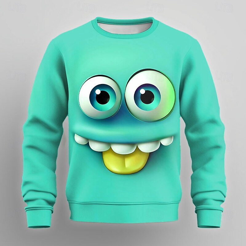 Men's Graphic 3D Sweatshirt Sweatshirt Long Sleeve Sweatshirt Crew Neck Fashion Cool Casual 3D Print Party Streetwear All Seasons4