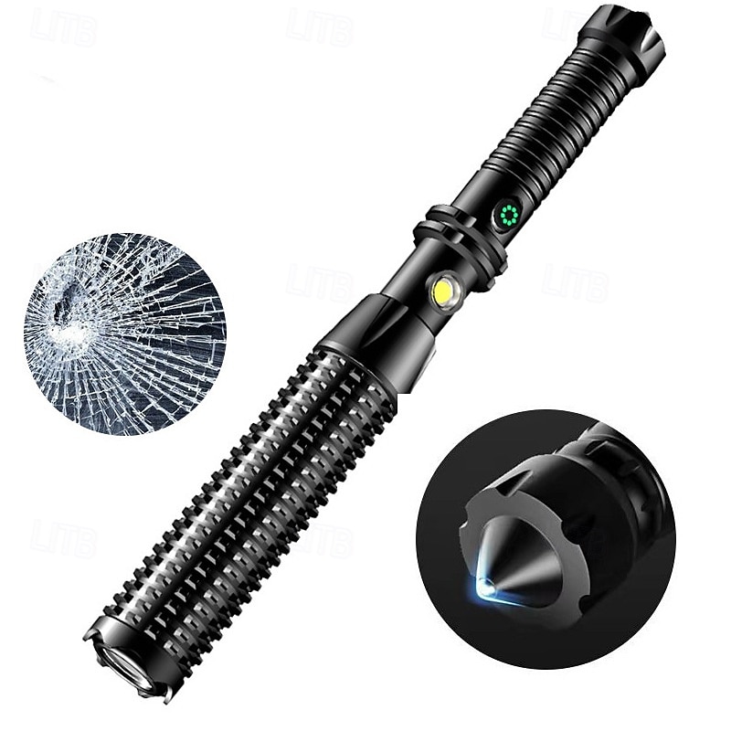 Handheld Flashlight Dual-Light Flashlight with COB Sidelight - USB Rechargeable, 6H Runtime, ABS Lightweight Body for Home, Camping & Emergencies