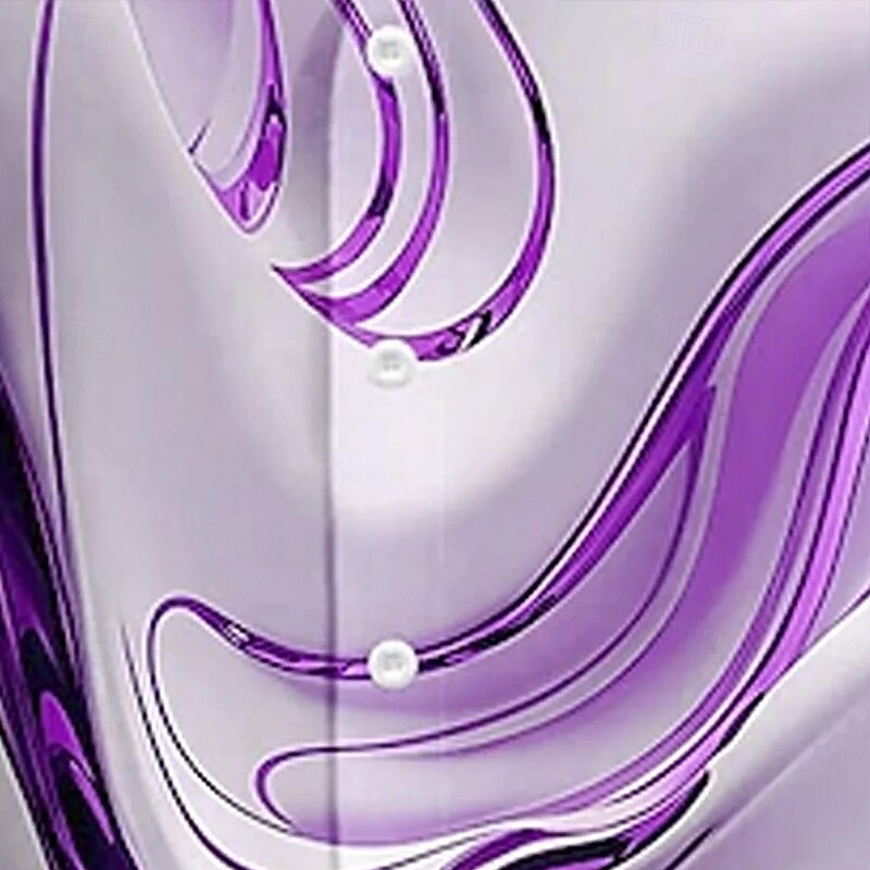 Men's Marble Abstract Liquid Art Shirt Button Up Shirt Casual Dress Shirt Long Sleeve Fashion Casual Vacation Daily Streetwear Summer Spring Turndown 3D Print Collared Shirts Purple Gold3