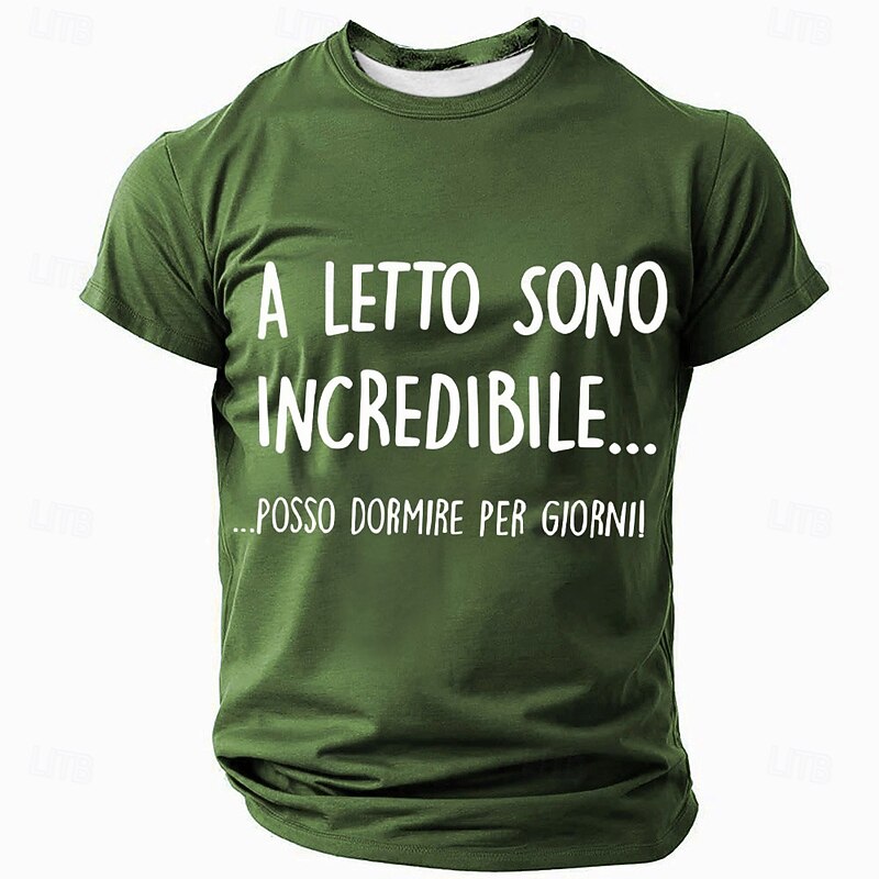 Men's Funny Graphic T-Shirt: 'In Bed I'm Incredible, I Can Sleep for Days!' - Lifestyle Humor Short Sleeve Tee