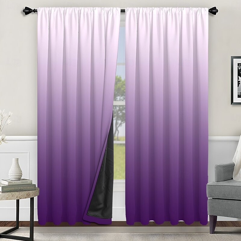 Curtain Drapes 2025 New 3D Printed Blackout Curtains  Full Light Blocking with Coated Backing Modern Window Drapes for Bedroom or Living Room2