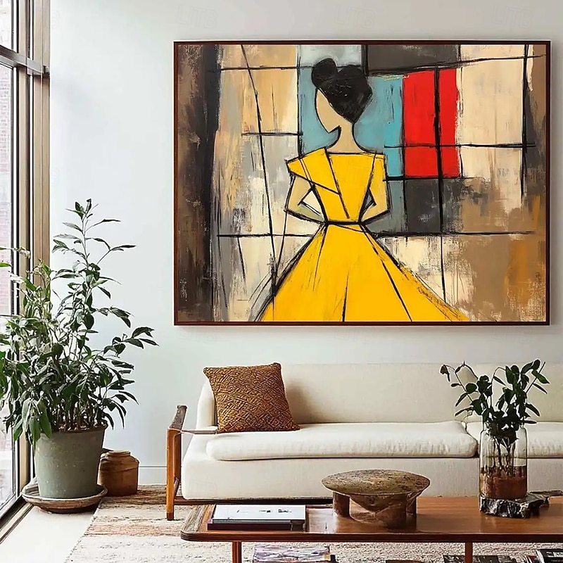 Handmade Oil Painting Canvas Wall Art Decoration Picasso's Abstract Figures for Home Decor Stretched Frame Hanging Painting/Rolled Frameless Unstretched Painting