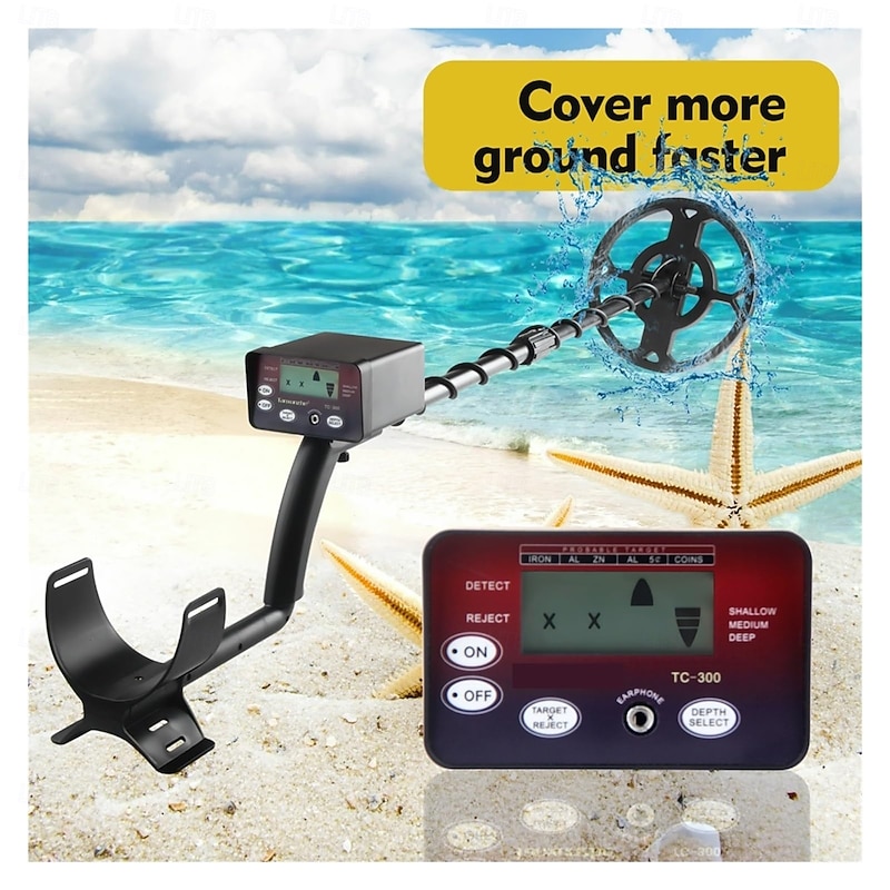 Metal Detector, TC-300 Underground Metal Detector Gold Detectors Treasure Finder Detector Circuit Metales High Sensitivity Waterproof Lightweight(TC-300)4