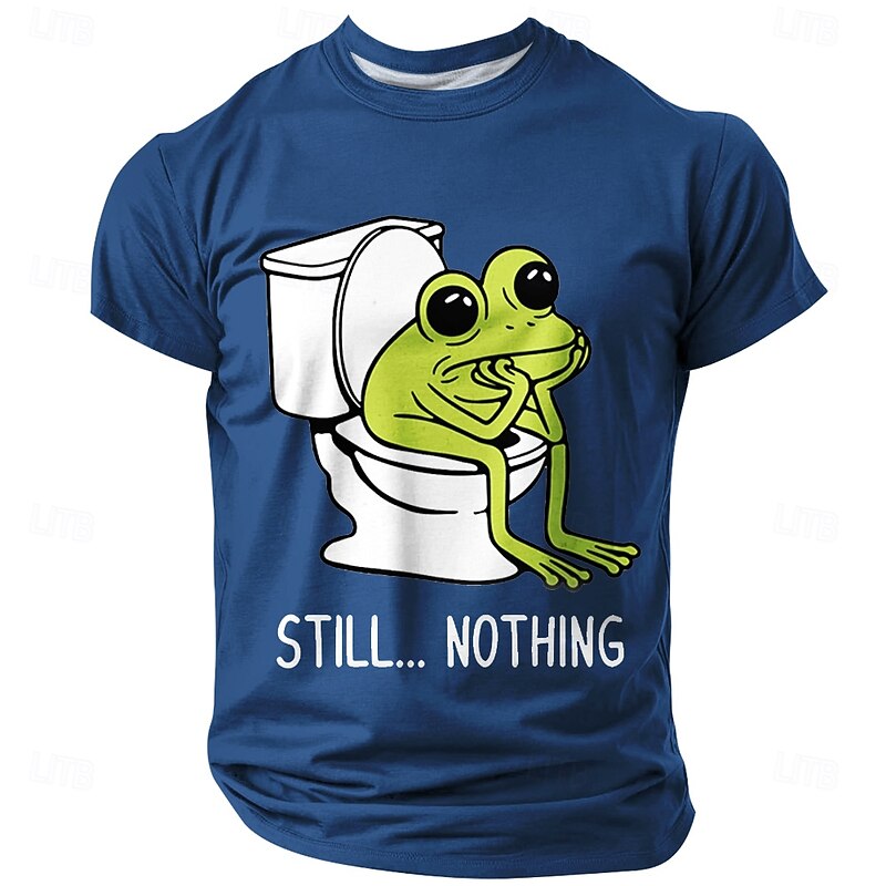 Men's Funny Slang T Shirt Short Sleeve T shirt 3D Print Crew Neck Shirt Fashion Daily Street Casual Daily Black White Blue Summer Spring All Seasons Clothing Apparel S M L XL XXL XXXL