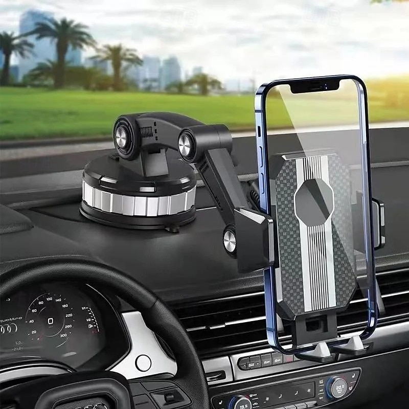 Super Adsorption Phone Holder Car Dashboard Mount Suction Cup Bracket Universal Creative Navigation Stand Adjustable Windshield Phone Cradle for GPS Smartphone