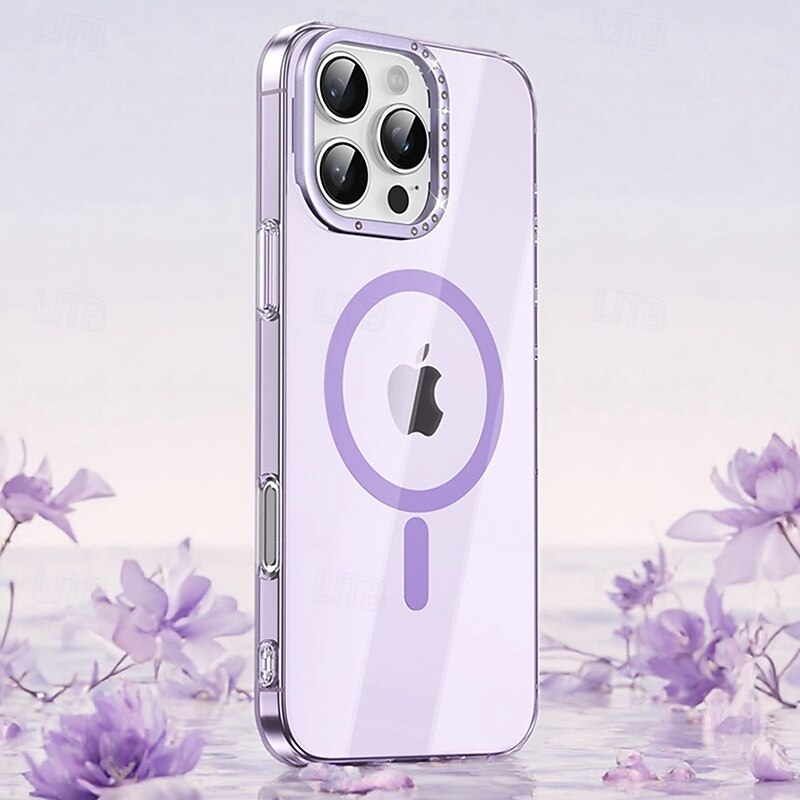 Phone Case For iPhone 16 15 14 Pro Max Back Cover with Stand Holder Magnetic Support Wireless Charging Retro PC2