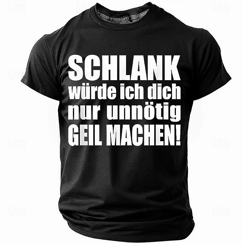Men's Funny German Quote Graphic T-Shirt: 