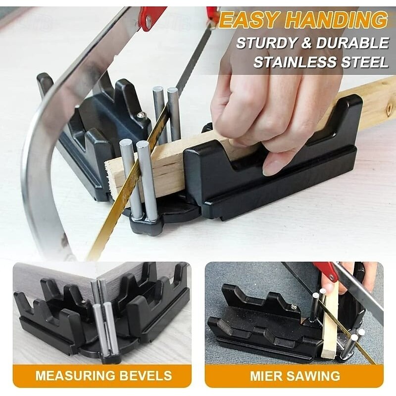 2 in 1 Mitre Measuring Cutting Tool Precision Angle Finder and Cutter with Scale for Accurate Miter Joints Perfect for Woodworking and Framing Projects4
