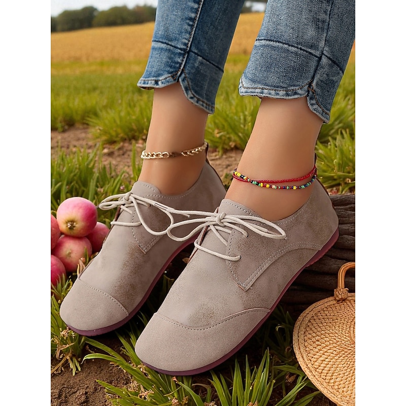 Women's Soft Wide Toe Flat Shoes, Comfortable Casual Style, Ideal for Everyday Wear, Walking and Outdoor Activities in Fall3