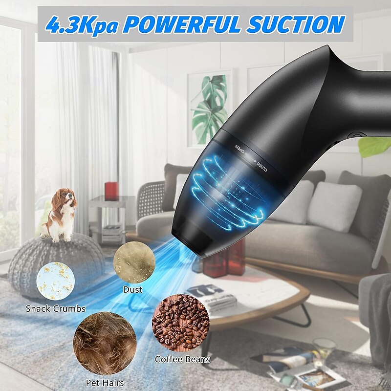4.3Kpa Keyboard Vacuum Cleaner Mini, Handheld Computer Vacuum Cordless for Car Laptop Sewing Machine Portable Keyboard Vac USB Desk Crumbs Dust Cleaners3