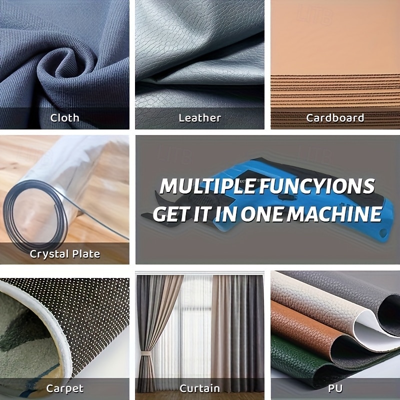 Electric Fabric Scissors with Quick-Charge - Heavy-Duty Cordless shears USB-Powered Lightweight for Sewing Leather Carpet Cardboard Clothes - Professional Tailoring & DIY Home Crafting Tool4