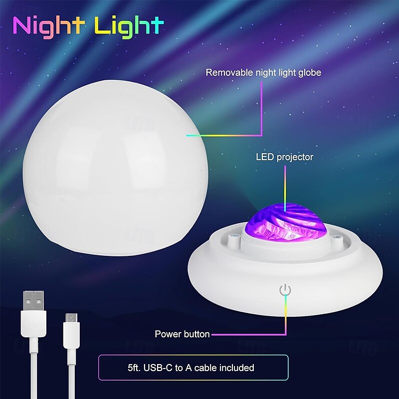 Galaxy Star 3D Projector Lights for Bedroom 15 Colors Night Light with Remote Control Aurora Projector Cordless for Kids Room Decor Bedroom Party Gift3