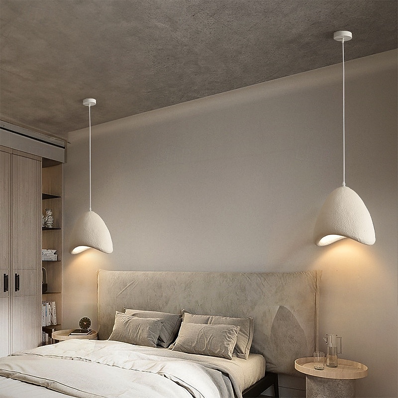 Wabi-sabi Nordic Pendant Light, 30cm Height, Warm White White Light, E26 E27, Adjustable Chain3