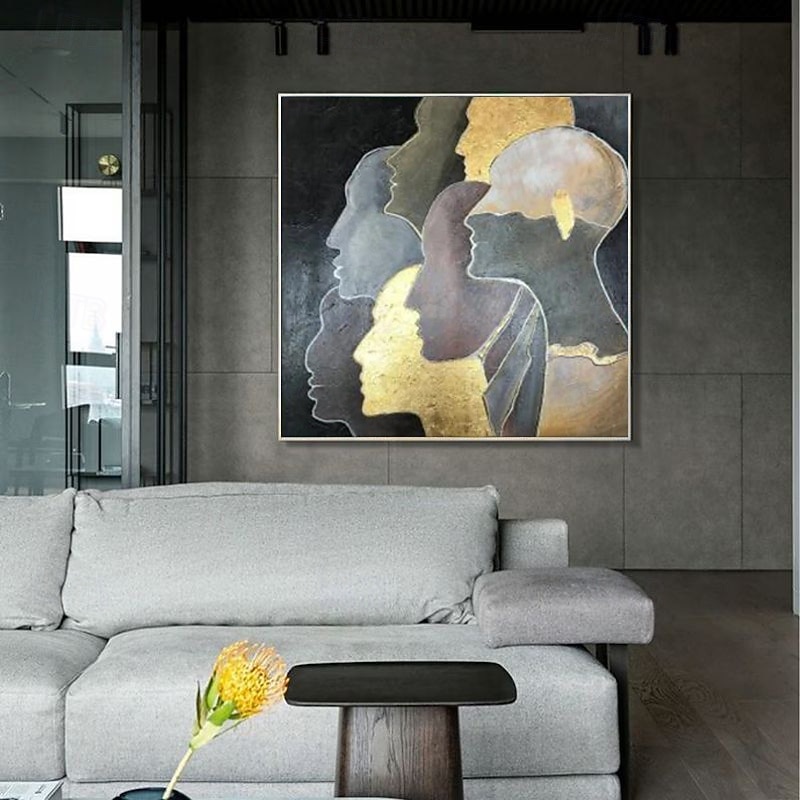 Hand Painted Oil Painting Canvas Wall Art Decoration Modern Abstract Fashionable Decorative Face for Home Decor Stretched Frame Hanging Painting/Rolled Frameless Unstretched Painting2