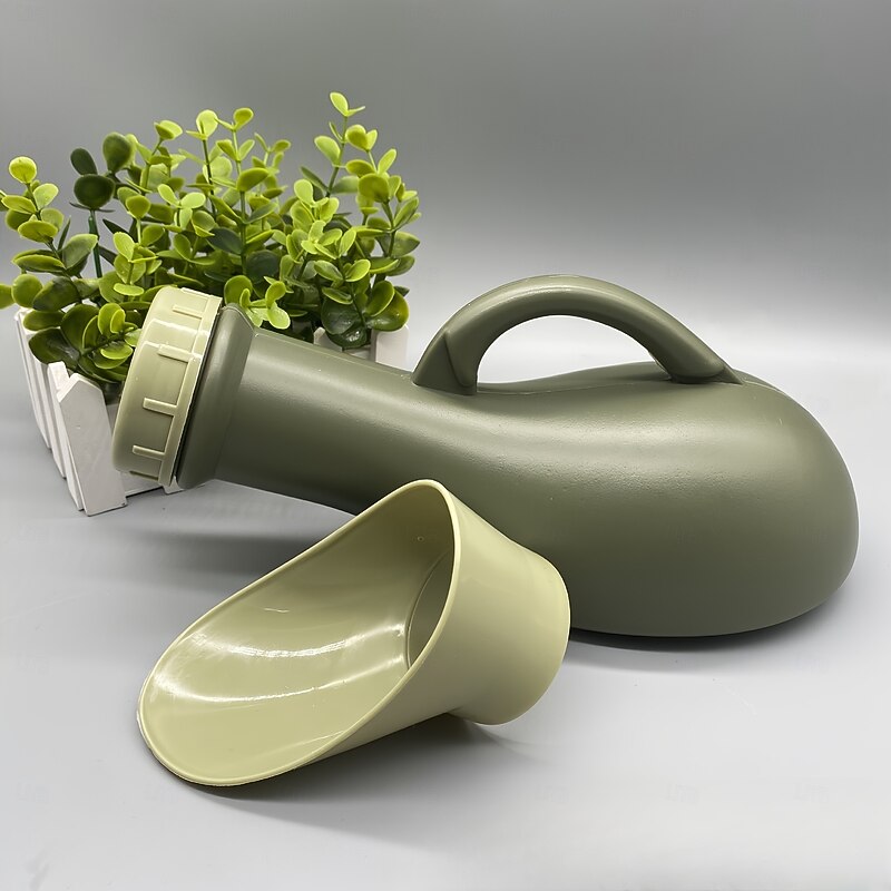1pc 33.81oz Portable Urinal Bottle for Travel Camping & Outdoor Adventures - Lightweight Green Plastic Design with Handle Convenient Hygiene Solution for Car Trips & Camping Portable Toilet for Cam2