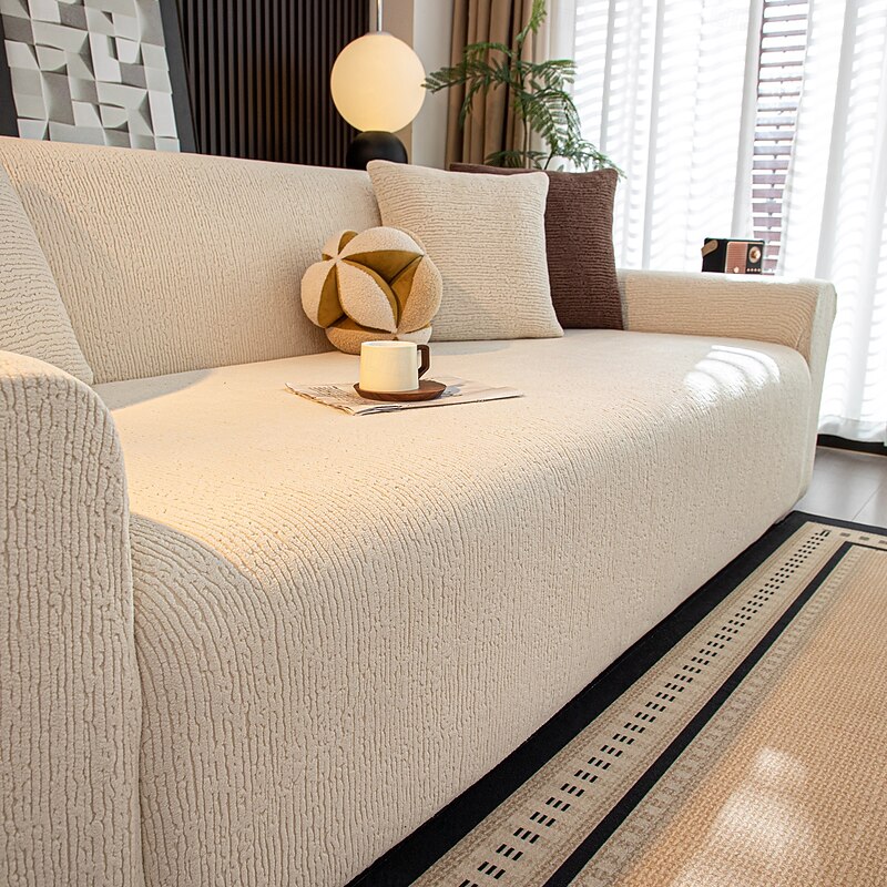 Sofa Cover, Elegant and Luxurious Anti-Slip Dustproof Scratch-Resistant Couch Slipcover, Furniture Protector for Living Room, Bedroom, or Study, All Seasons