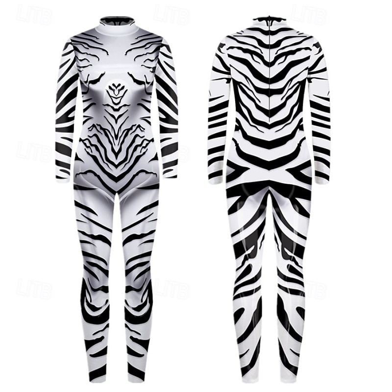 Family Jumpsuit Halloween pattern Street Print Black White Red Long Sleeve Matching Outfits2