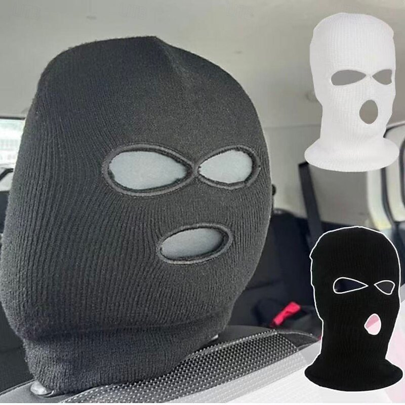 2pcs Personalized Funny Hat for Car Seat Headcover, Universal Car Headrest Protector Covers, Funny Personality Car Interior Decoration, Black & White2