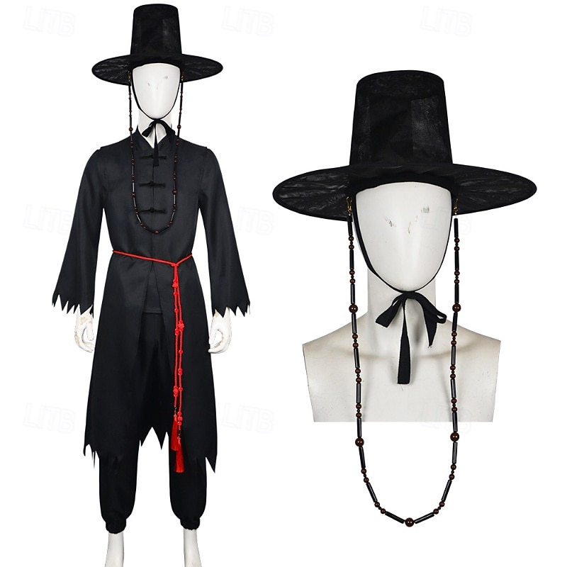 Korean Idol Inspired Pop Star Costume Hanbok Fancy Dress Korean Traditional Virtual Idol Movie Cosplay for Boy's Kid's Halloween Carnival Performance Comic Con Anime Expo2